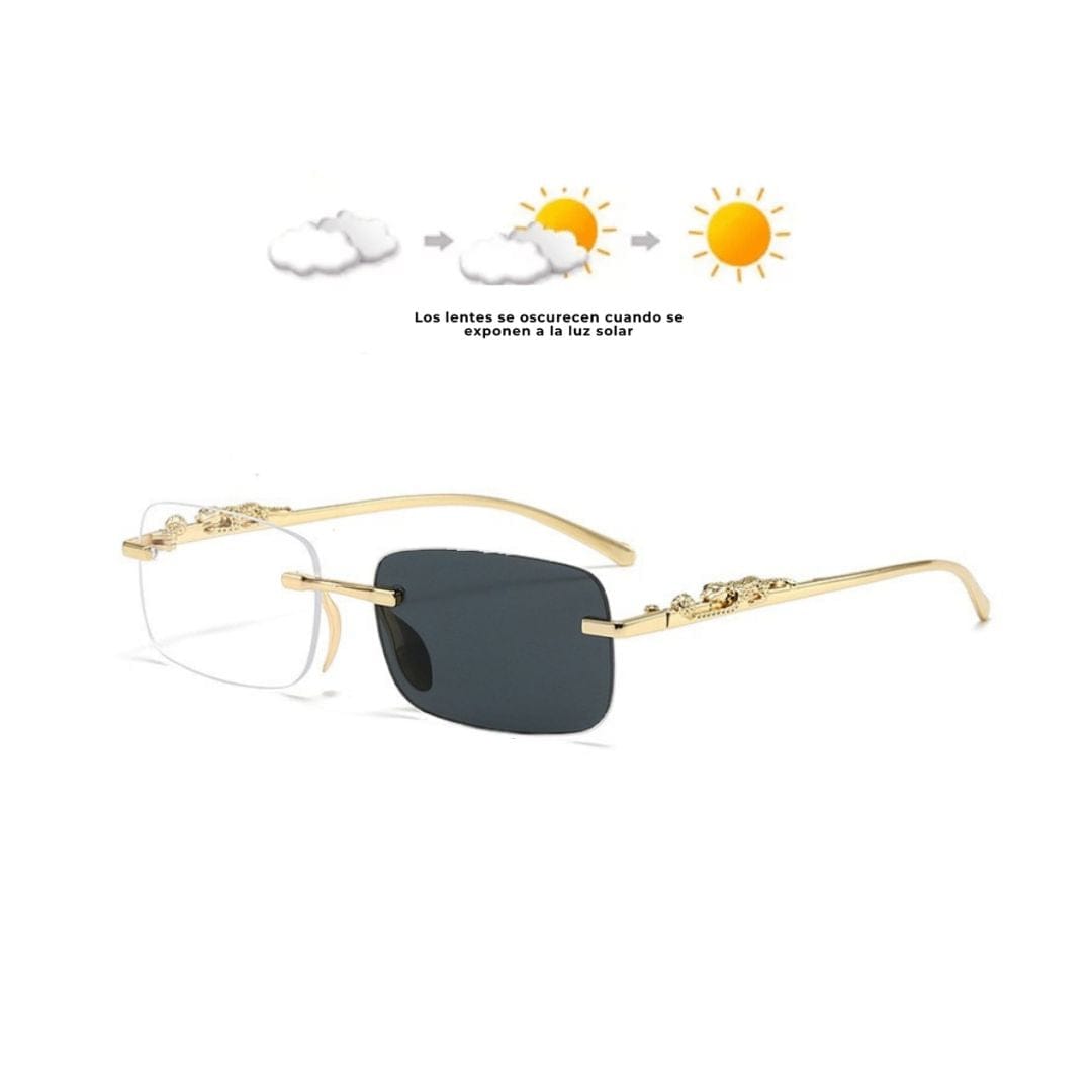 Lentes fotocromáticos que se oscurecen con la luz solar